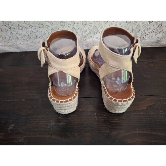NWOB Franco Sarto Pellia Beige Suede Espadrille Sandals/Sz. 7M - Picture 6 of 10